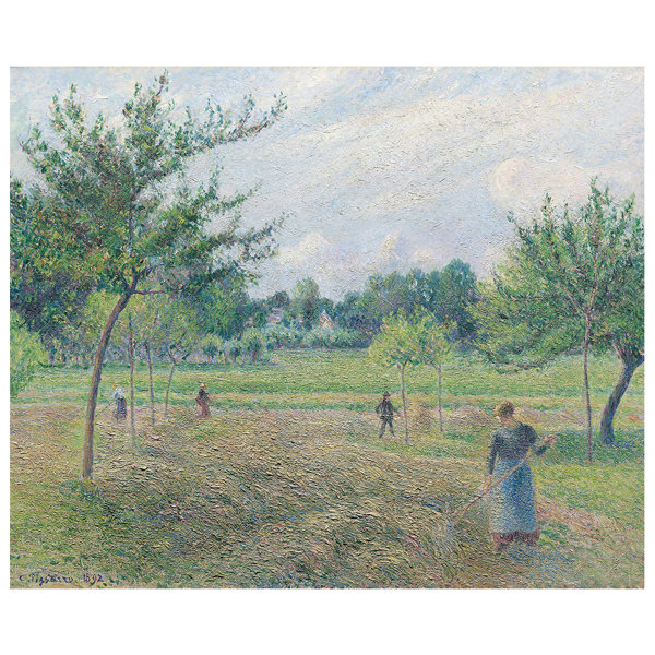 ClassicLiving Leinwandbild Heumachen in Éragny von Camille Pissarro